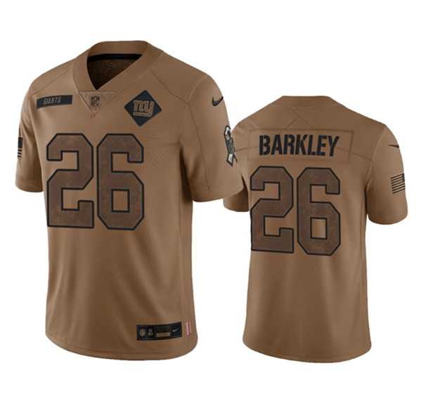 Men's New York Giants #26 Saquon Barkley 2023 Brown Salute To Service Limited Football Stitched Jersey Dyin,We sell and wholesale Men's New York Giants #26 Saquon Barkley 2023 Brown Salute To Service Limited Football Stitched Jersey Dyin on line form chian!
